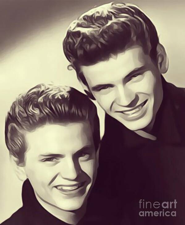 Everly Art Print featuring the digital art The Everly Brothers by Esoterica Art Agency