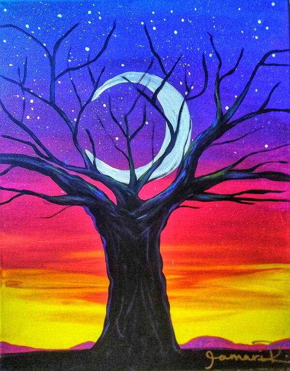 Rainbow Art Print featuring the painting The Old Tree by Artist Jamari
