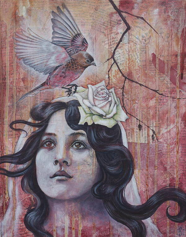 Oracle Art Print featuring the mixed media The Oracle by Sheri Howe