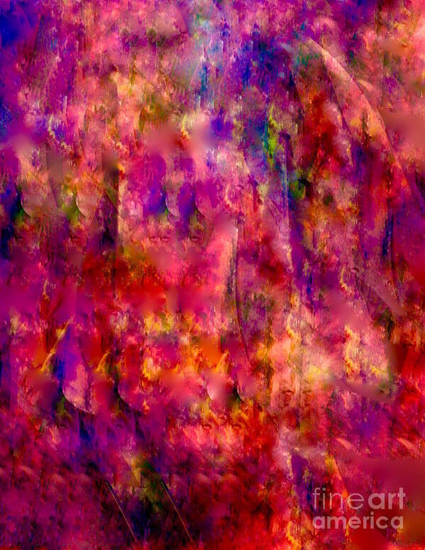 A-painting-abstract Art Print featuring the painting The Palace Flower Garden by Catalina Walker