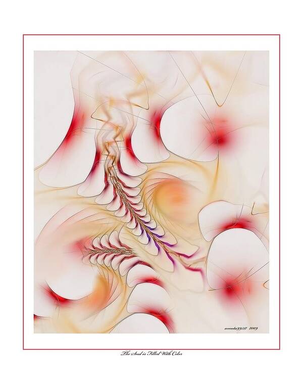 Fractal Art Print featuring the digital art The Souls is Filled With Color by Gayle Odsather