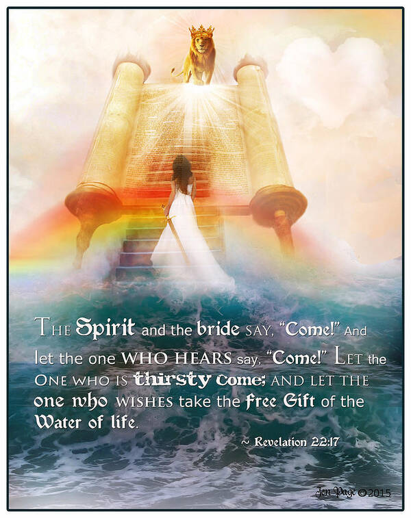 Jennifer Page Art Print featuring the digital art The Spirit and the Bride by Jennifer Page