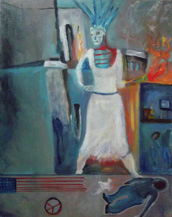 Lady Liberty Art Print featuring the painting The State of Liberty by Susan Esbensen