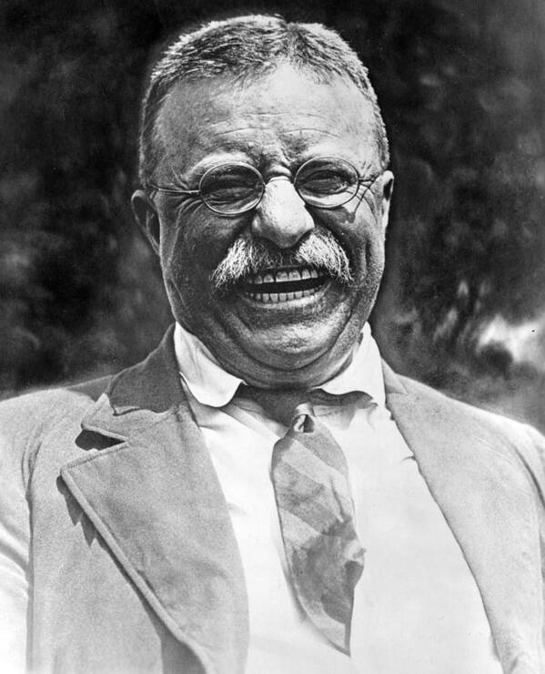 theodore Roosevelt Art Print featuring the photograph Theodore Roosevelt laughing by International Images