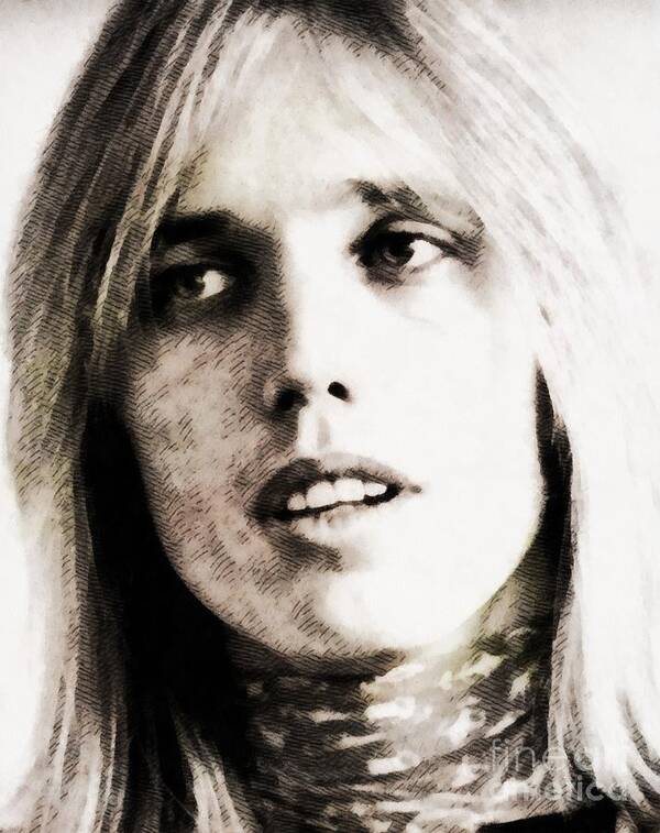 Tom Art Print featuring the painting Tom Petty, Music Legend by Esoterica Art Agency