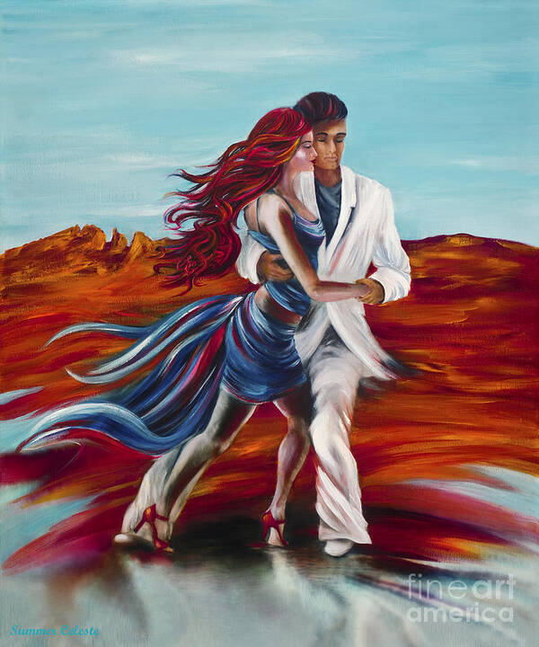 Tango Art Print featuring the painting Tucson Tango by Summer Celeste