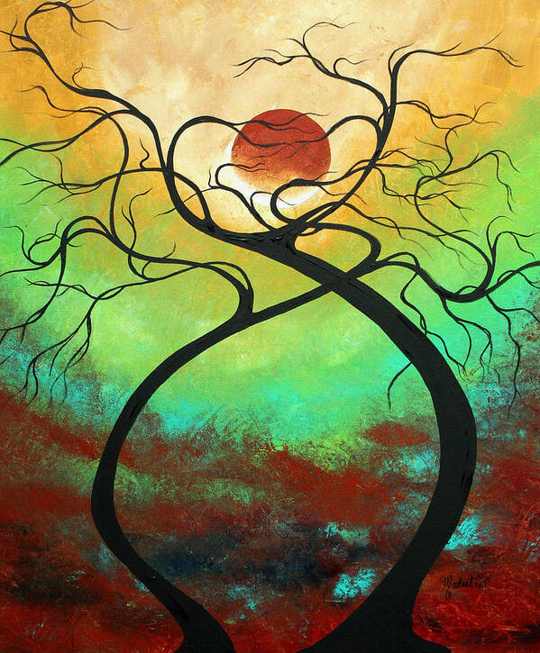 Landscape Art Print featuring the painting Twisting Love II Original Painting by MADART by Megan Duncanson