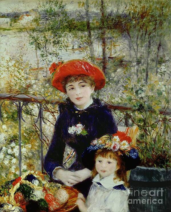 Two Art Print featuring the painting Two Sisters by Pierre Auguste Renoir