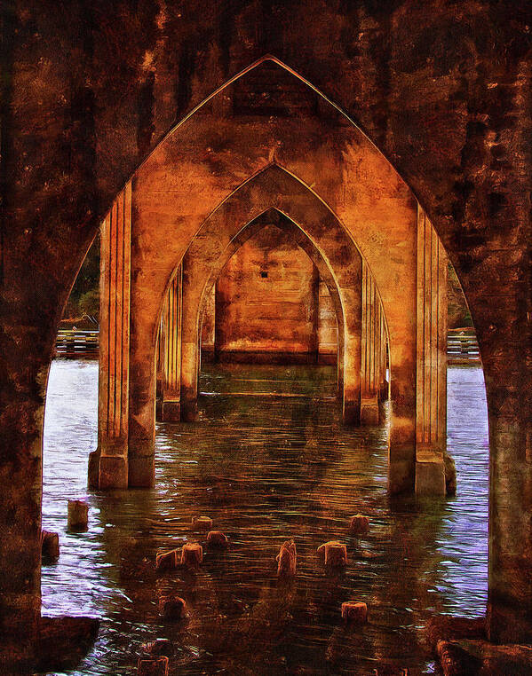 Bridges Art Print featuring the photograph Under The Siuslaw River Bridge by Thom Zehrfeld