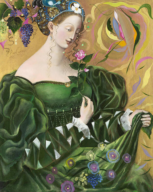 Virgo Art Print featuring the painting Virgo by Annael Anelia Pavlova