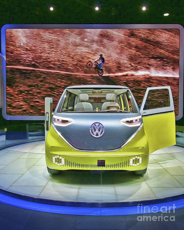 2017 North American Auto Show Art Print featuring the photograph VW ID Buzz Concept 9824b by Jack Schultz