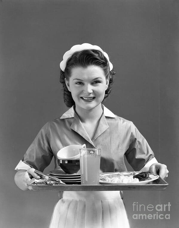 1940s Art Print featuring the photograph Waitress, C.1940s by H. Armstrong Roberts/ClassicStock