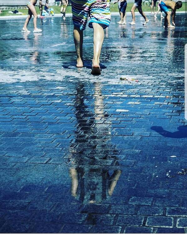 Man Art Print featuring the photograph Walking on the water by Nerea Berdonces Albareda