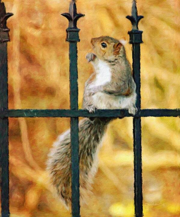 Squirrel Art Print featuring the photograph Was that You God by Diane Lindon Coy
