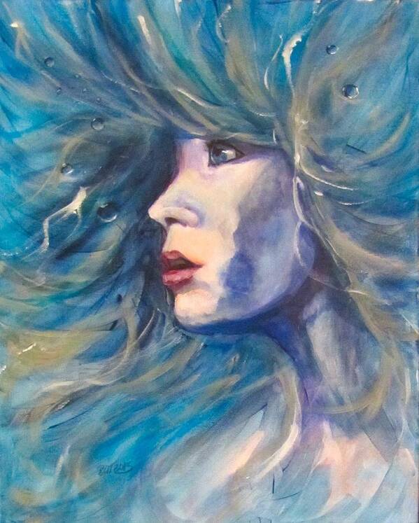 Woman Art Print featuring the painting Water Spirit by Barbara O'Toole