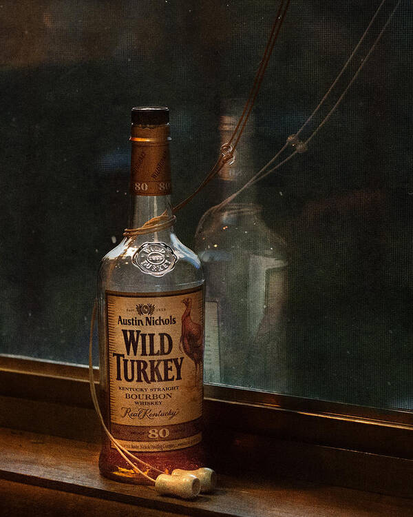 Liquor Art Print featuring the photograph Wild Turkey in Window by Brenda Bryant