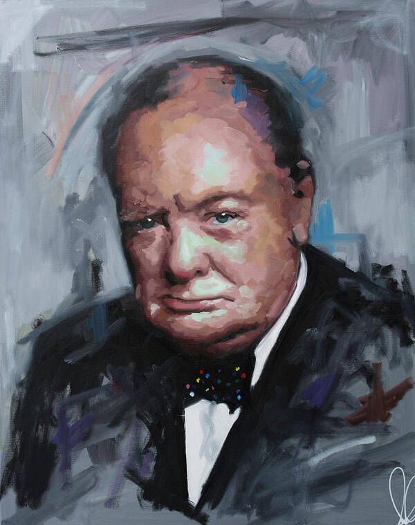 Winston Churchill Art Print featuring the painting Winston Churchill by Richard Day