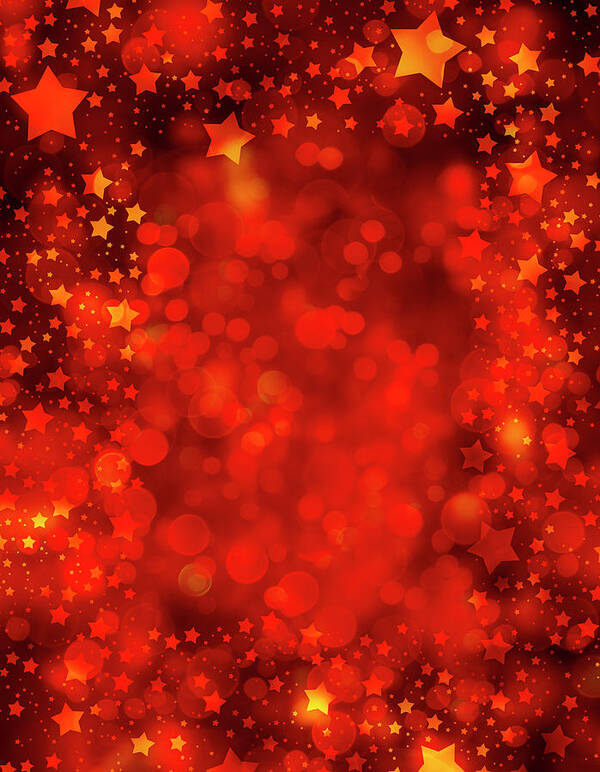 Holiday Art Print featuring the digital art Christmas Background #1 by Sbayram