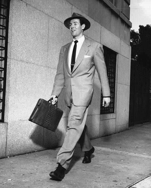 People Art Print featuring the photograph Executive W Attache Case #1 by George Marks
