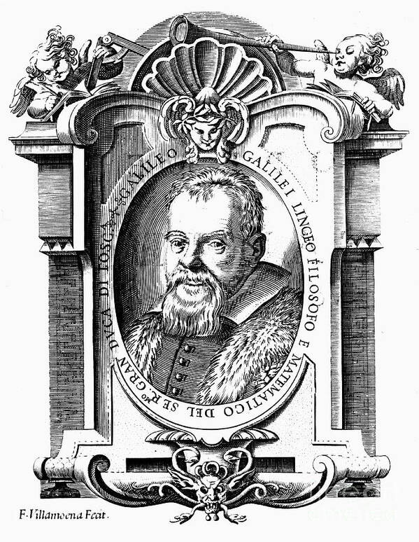Physicist Art Print featuring the drawing Galileo Galilei, Italian Astronomer #1 by Print Collector