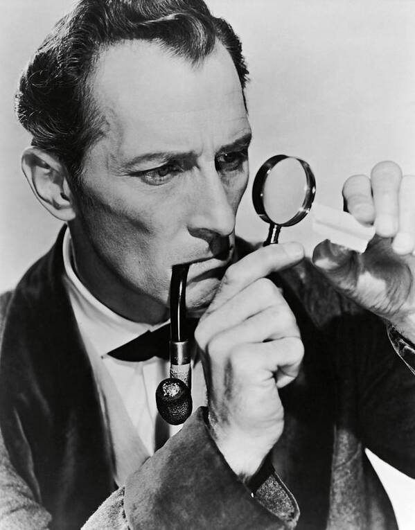 Peter Cushing Art Print featuring the photograph PETER CUSHING in THE HOUND OF THE BASKERVILLES -1959-. #1 by Album