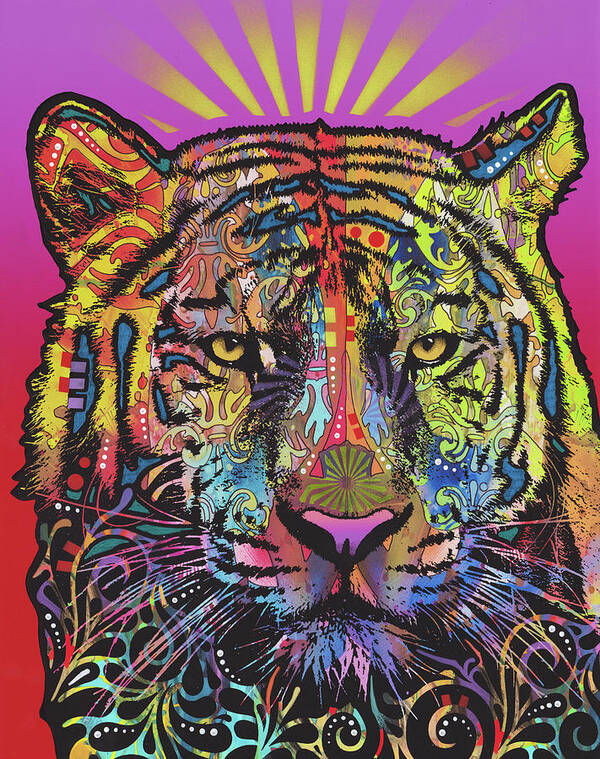 Regal (tiger) Art Print featuring the mixed media Regal (tiger) #1 by Dean Russo