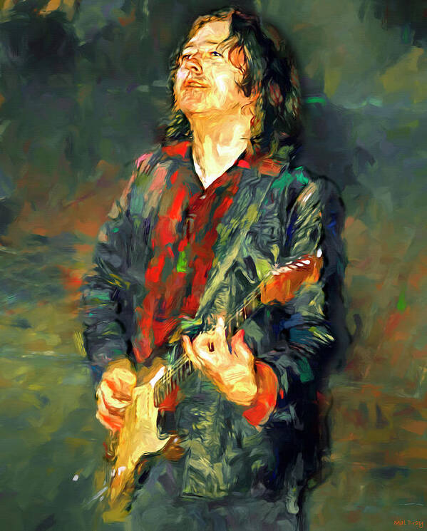 Rory Gallagher Art Print featuring the mixed media Rory Gallagher #1 by Mal Bray