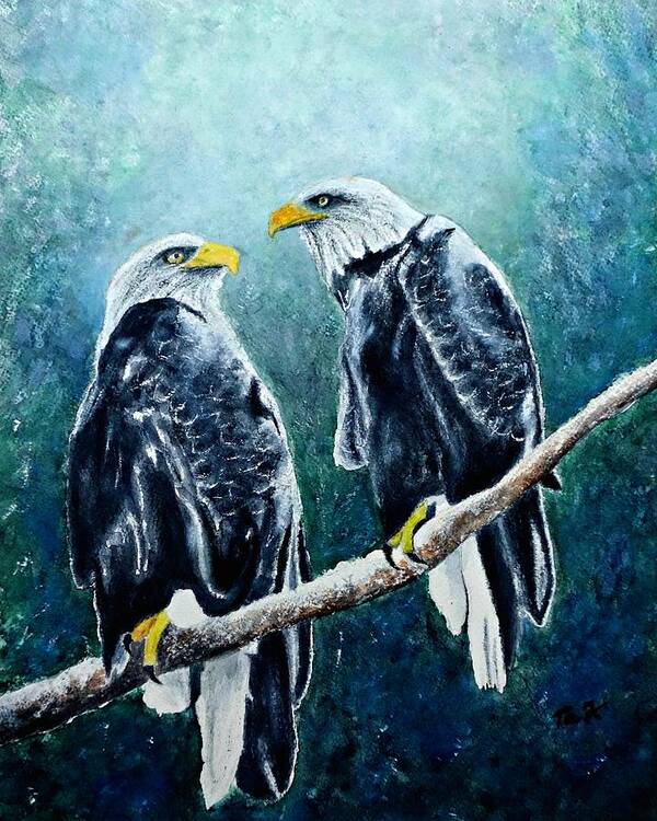 Eagles Art Print featuring the painting Saved From Extinction by Thomas Kuchenbecker