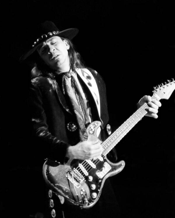 1980-1989 Art Print featuring the photograph Stevie Ray Vaughn Live by Larry Hulst