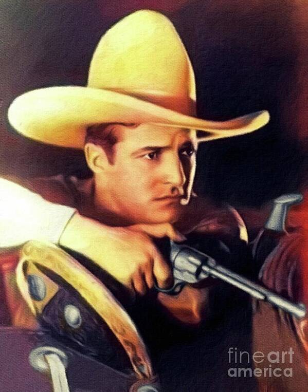 Tom Art Print featuring the painting Tom Mix, Vintage Actor #1 by Esoterica Art Agency