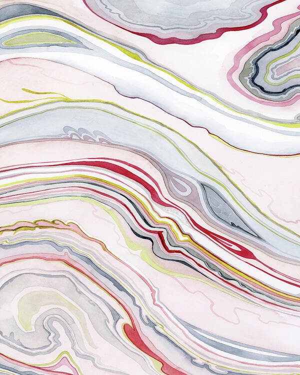 Kitchen & Bath Art Print featuring the painting Watercolor Marbling II #1 by Grace Popp
