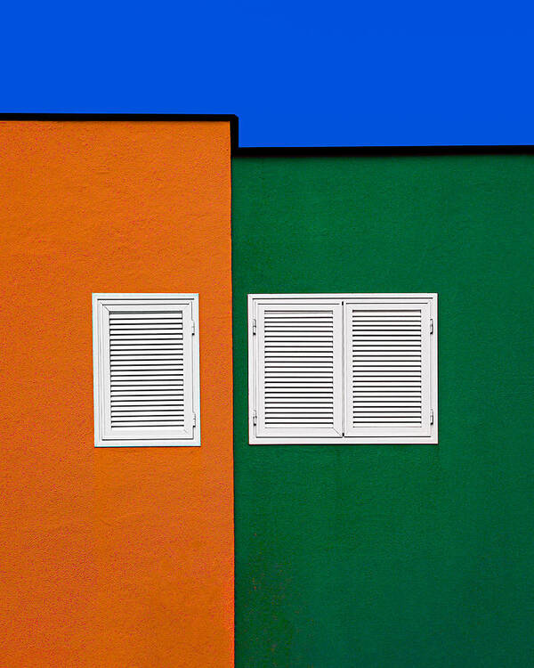 Architecture Art Print featuring the photograph White Shutters #1 by Inge Schuster