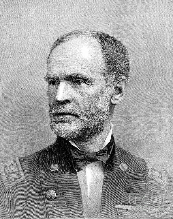 General Sherman Art Print featuring the drawing William Tecumseh Sherman, American #1 by Print Collector