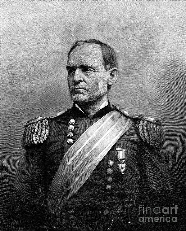 Soldier Art Print featuring the painting William Tecumseh Sherman by American School