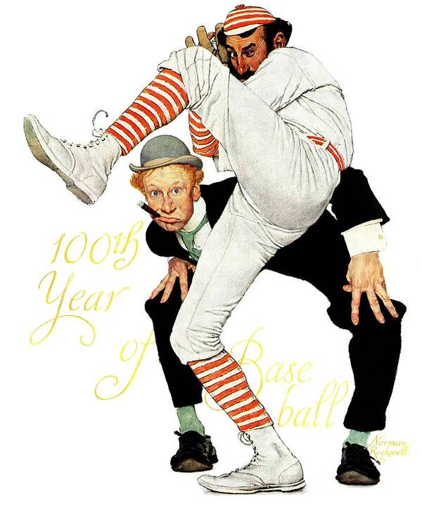 Anniversaries Art Print featuring the painting 100th Anniversary Of Baseball by Norman Rockwell