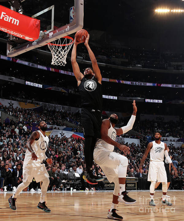 Karl-anthony Towns Art Print featuring the photograph 2018 Nba All-star Game #4 by Nathaniel S. Butler