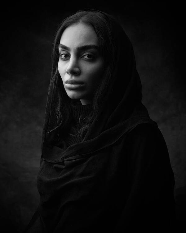 Portrait Art Print featuring the photograph Heliya #4 by Mehdi Mokhtari