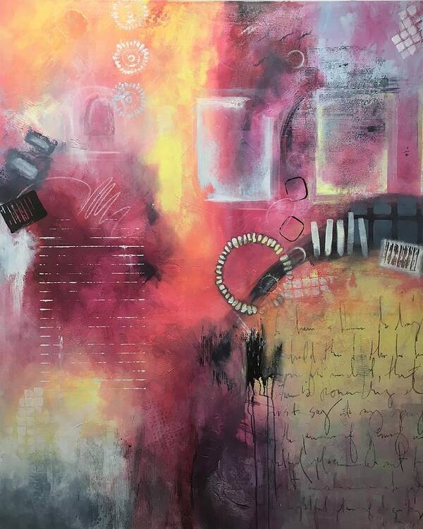 Abstract Art Print featuring the painting A Dream Remembered by Vivian Mora