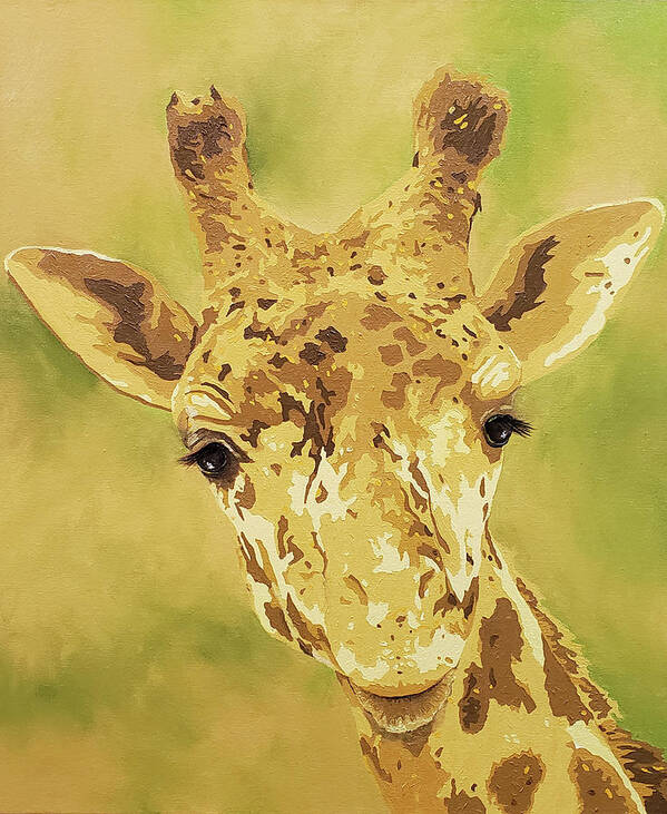Giraffe Art Print featuring the painting Abeke by Cheryl Bowman