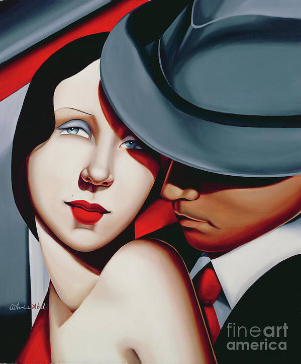 Relationship Art Print featuring the painting Adam & Eve, Gangster Study by Catherine Abel