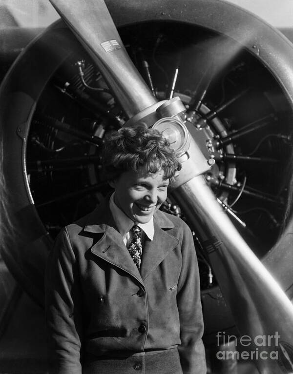 People Art Print featuring the photograph Ameilia Earhart by Bettmann