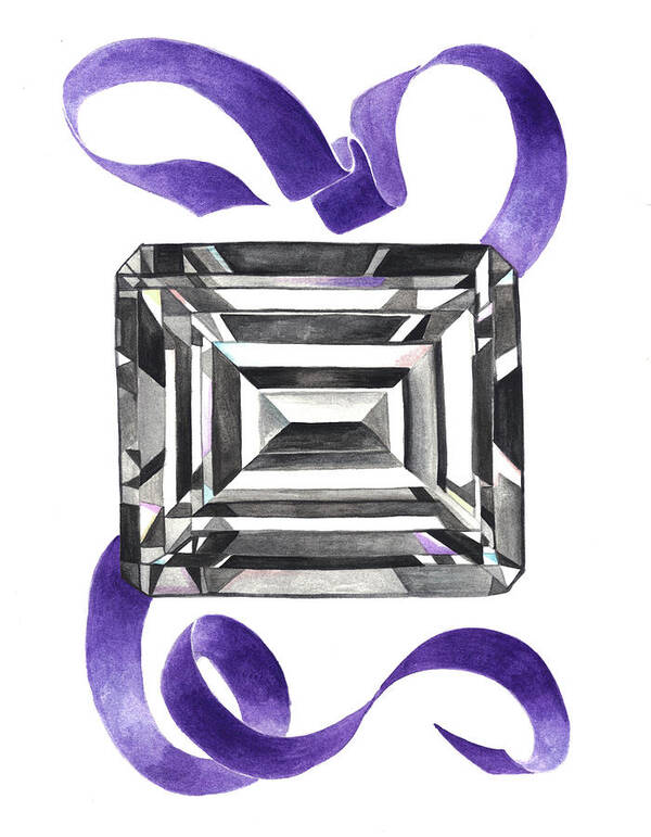 April Diamond Art Print featuring the digital art April Diamond by Rose Rambo