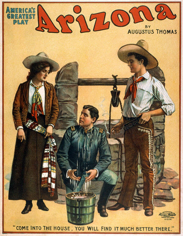 Arizona Poster Art Print featuring the photograph Arizona by U S Lithograph Co