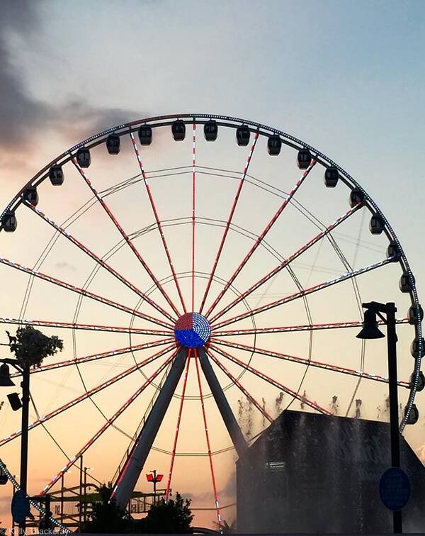 Ferris Wheel Art Print featuring the photograph Around We Go by Kelly Thackeray