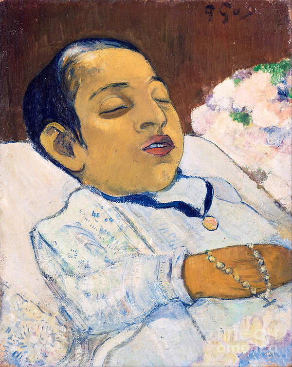Paul Gauguin Art Print featuring the drawing Atiti. Artist Gauguin, Paul Eugéne by Heritage Images