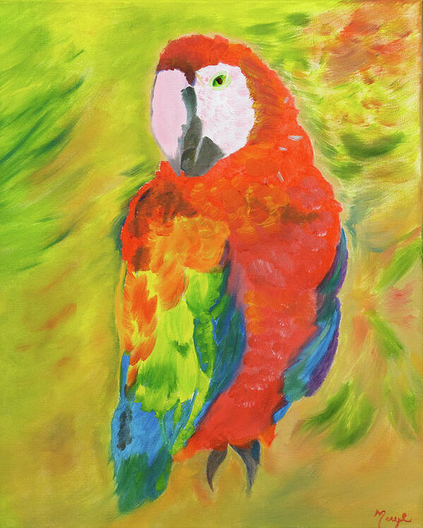 Parrot Art Print featuring the painting Baby Face by Meryl Goudey