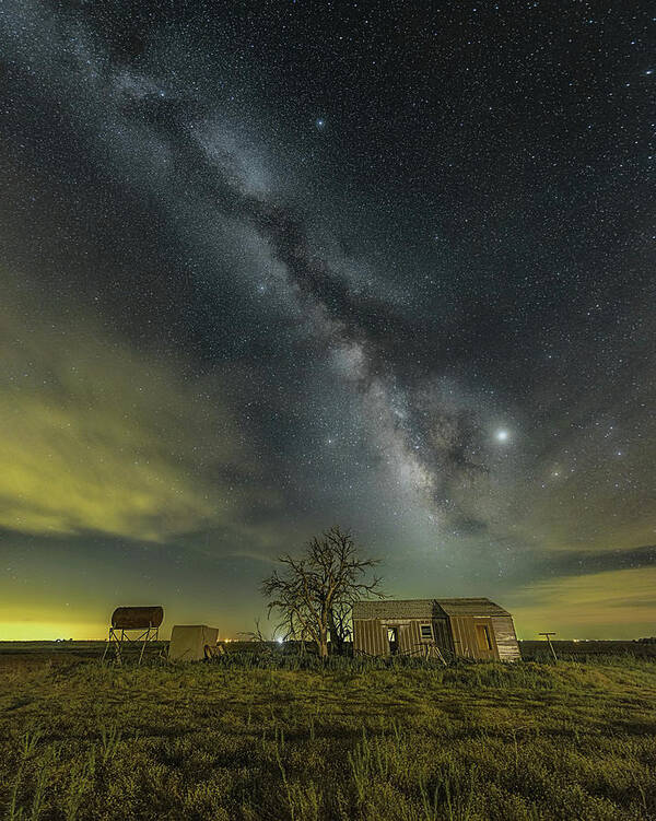 Milky Way Art Print featuring the photograph Backyard With a View by James Clinich