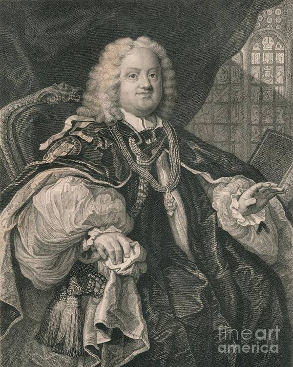 Engraving Art Print featuring the drawing Benjamin Hoadly, 1676-1761, English by Print Collector