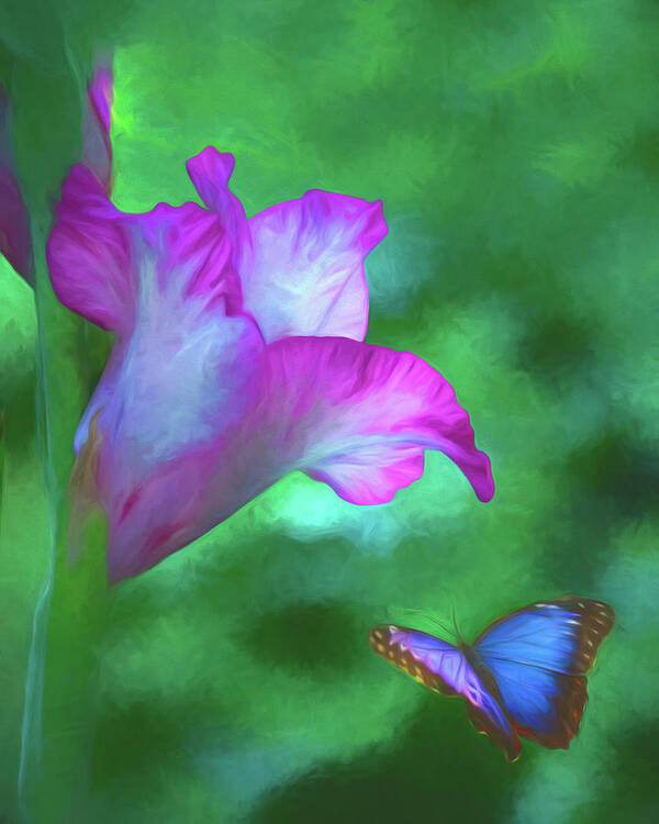 Blossom Art Print featuring the photograph Blossom and Butterfly by Cathy Kovarik