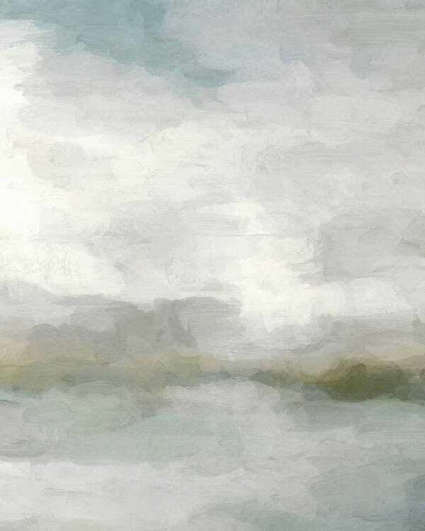 Light Teal Art Print featuring the painting Break in the Weather II by Rachel Elise